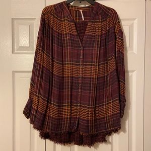 Free People plaid tunic